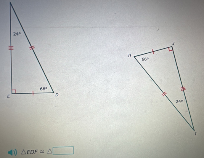 △ EDF≌ △ □