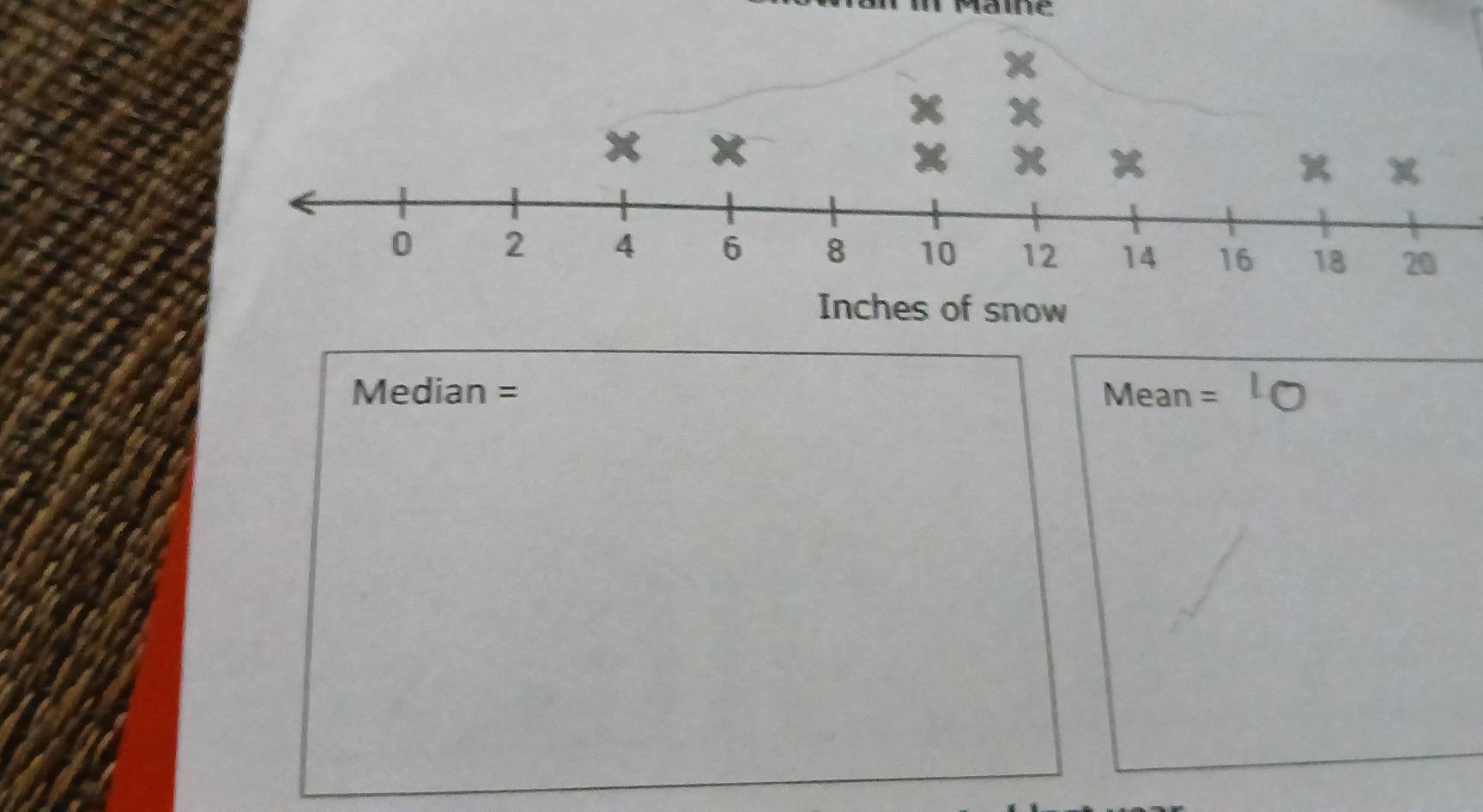 TMaine 
Median = Mean 1