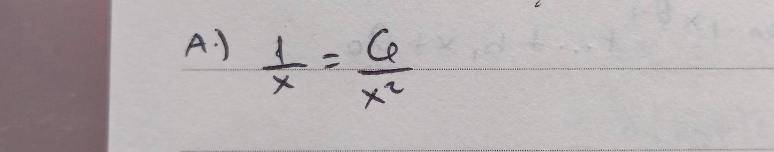 )
 1/x = 6/x^2 