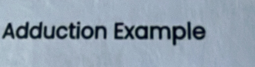 Adduction Example