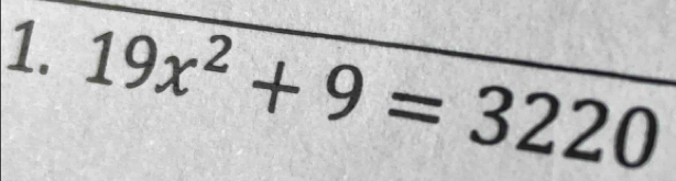 19x^2+9=3220