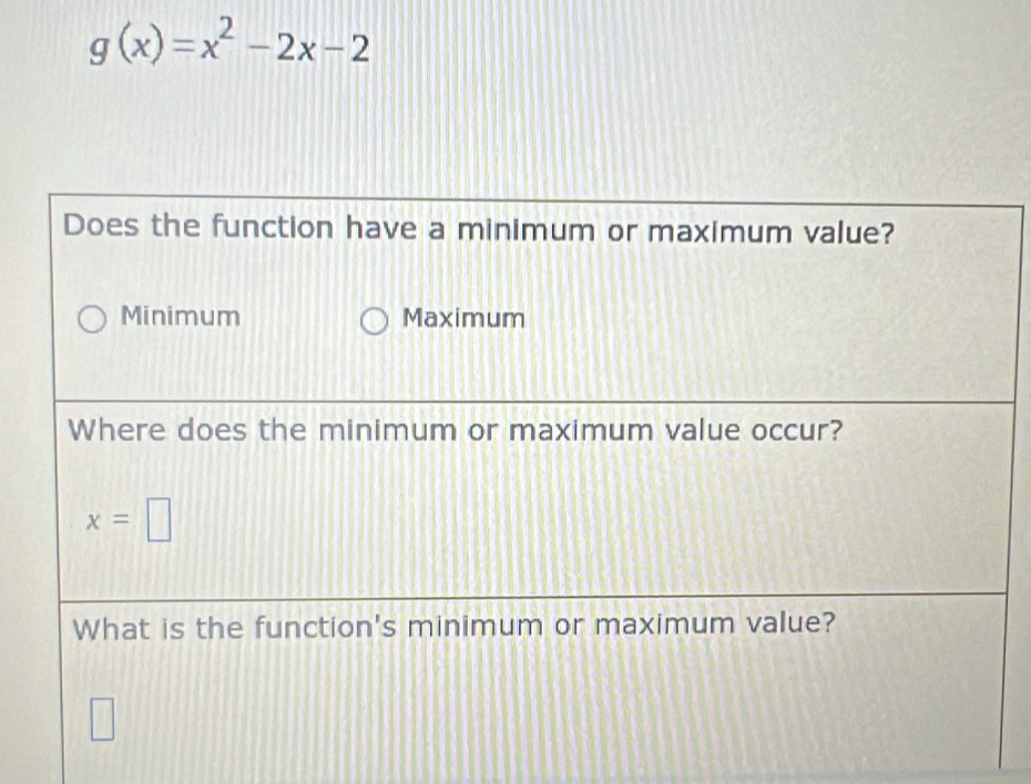 g(x)=x^2-2x-2