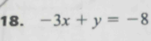 -3x+y=-8