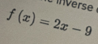 f(x)=2x-9