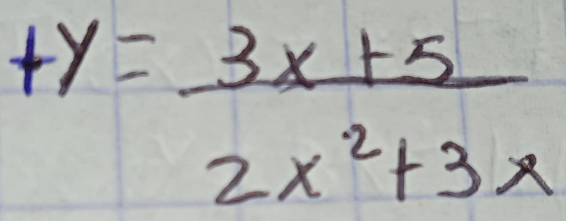 +y= (3x+5)/2x^2+3x 