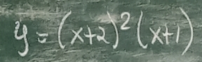 y=(x+2)^2(x+1)