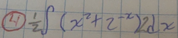  1/2 ∈t (x^2+2^(-x))2dx