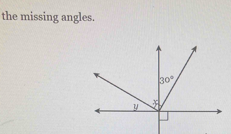 the missing angles.