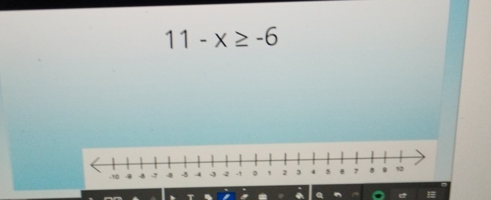 11-x≥ -6