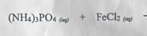 (NH_4)_3PO_4(aq)+FeCl_2(aq) -