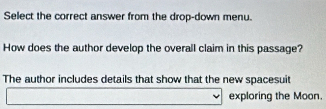 Solved: Select the correct answer from the drop-down menu. How does the ...
