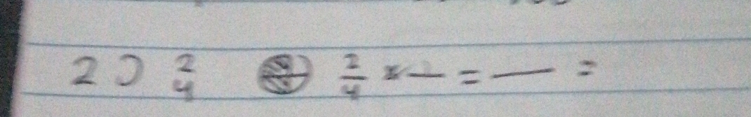 2)beginarrayr 2 4endarray y  2/4 * frac 1=frac  _ =