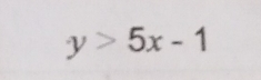 y>5x-1