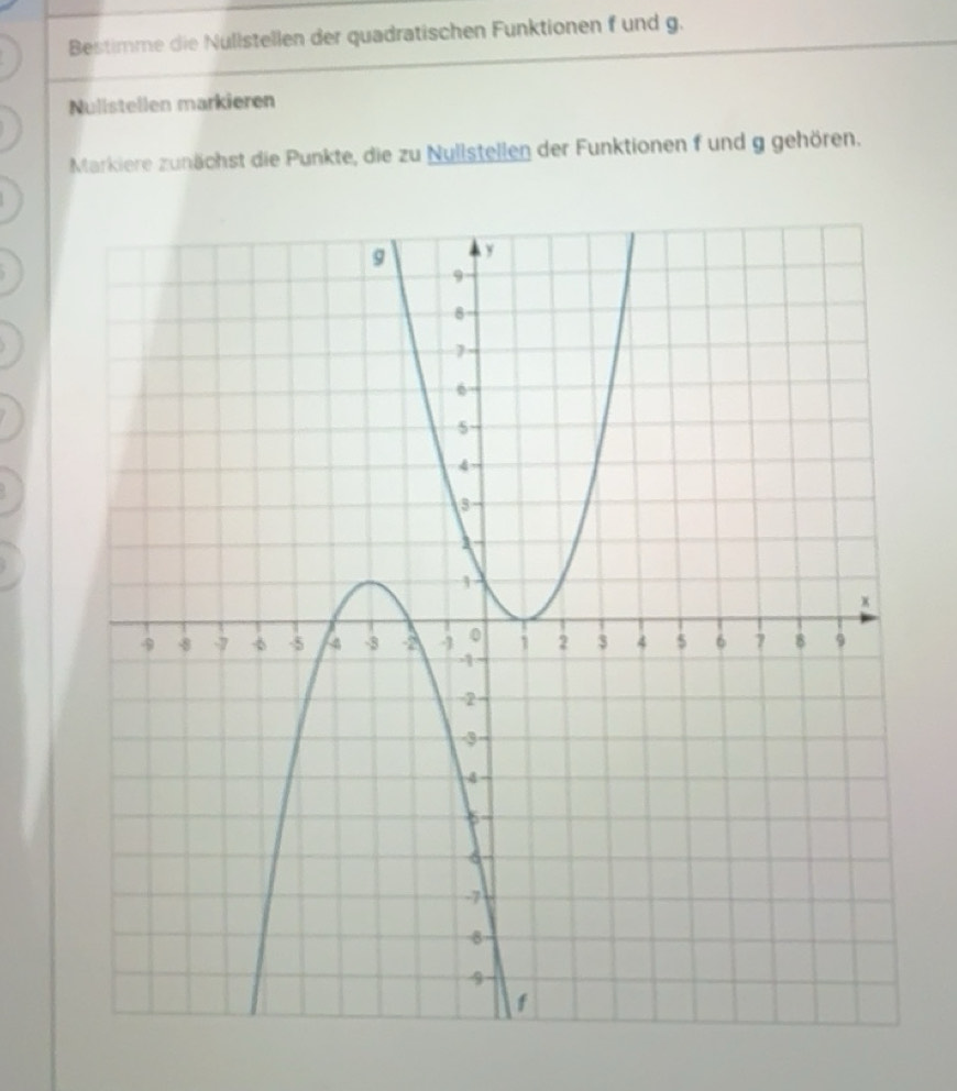 Gelöst:Bestimme die Nullstellen der quadratischen Funktionen f und g ...