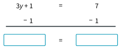 3y+1= 7
- 1 □  (-3,4) -1 □
□ =□