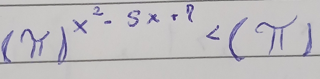 (π endpmatrix x^2-5x+2(π )