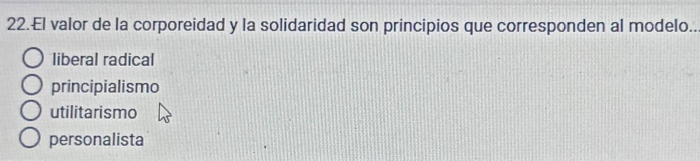 Resuelto:El valor de la corporeidad y la solidaridad son principios que ...