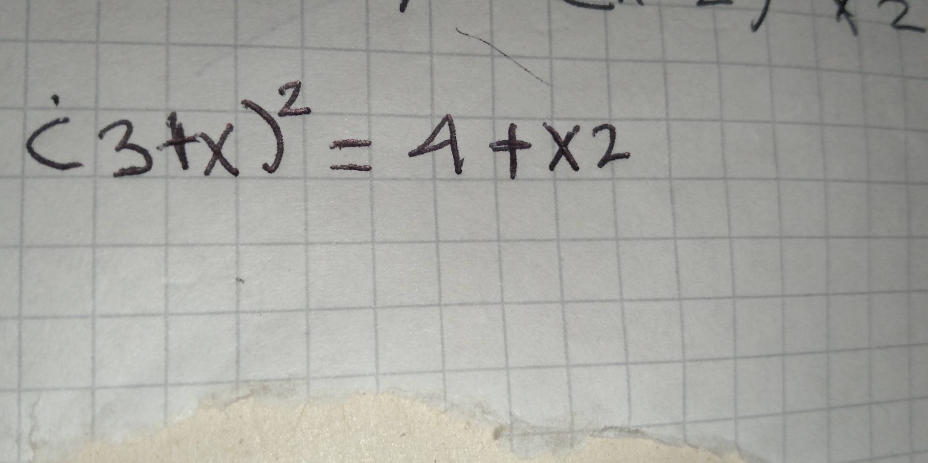 (3+x)^2=4+x2