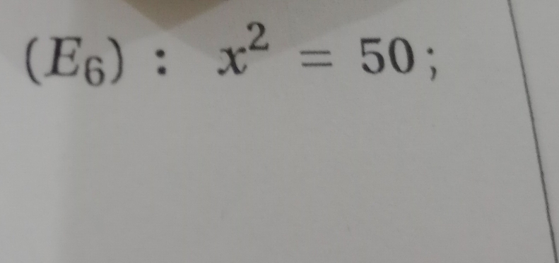 (E_6):x^2=50;