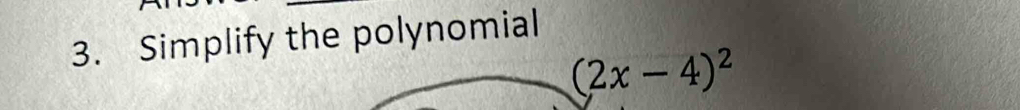 Simplify the polynomial