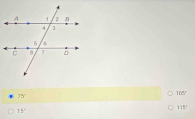 75°
105°
115°
15°