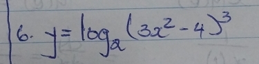 y=log _2(3x^2-4)^3