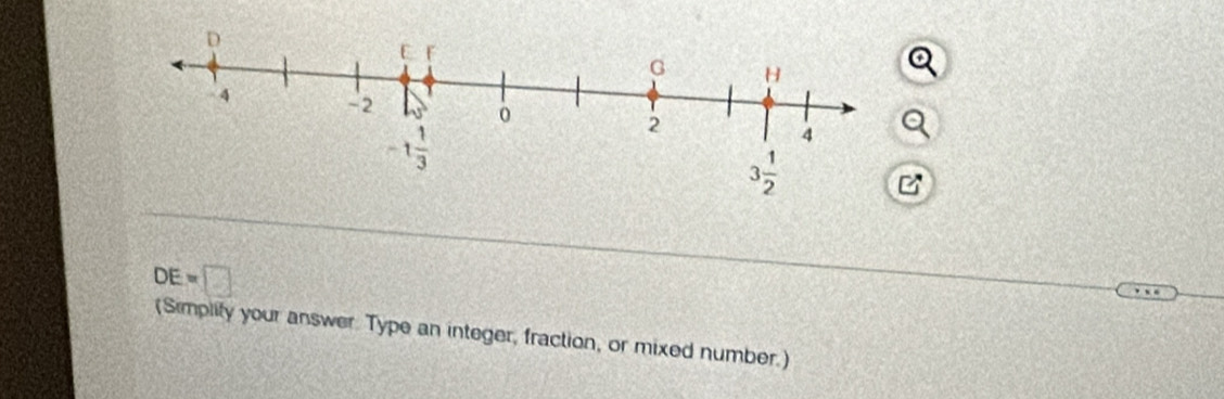 DE=□
(Simplify your answer. Type an integer, fraction, or mixed number.)