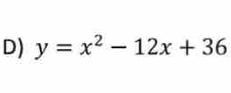 y=x^2-12x+36