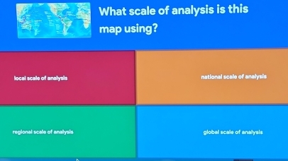 Solved: What scale of analysis is this map using? local scale of ...