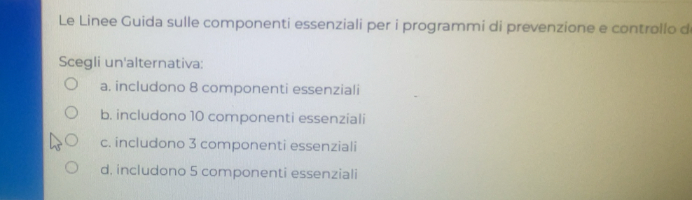 Risolto:Le Linee Guida sulle componenti essenziali per i programmi di ...