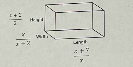  (x+2)/2 
 x/x+2 
 (x+7)/x 