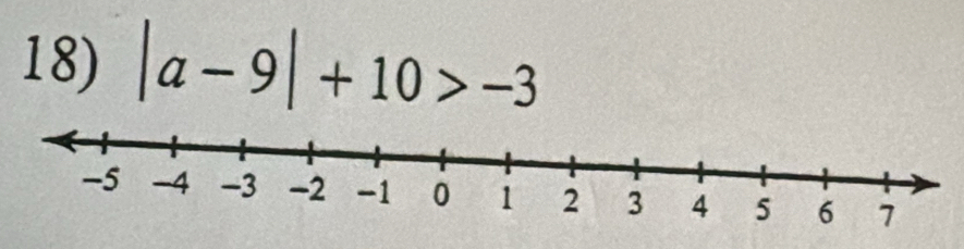 |a-9|+10>-3