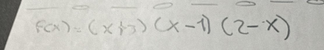 f(x)=(x+3)(x-1)(2-x)