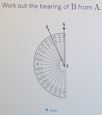 Work out the bearing of B from A. 
Q Iasm