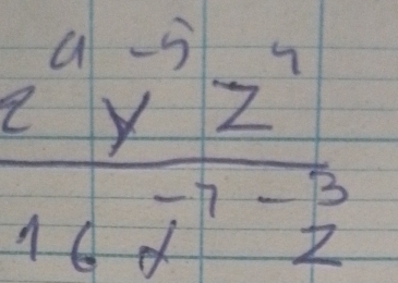 frac 2^4yz^(-7)z^7