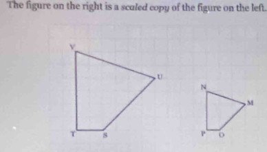 The figure on the right is a sculed copy of the figure on the left.