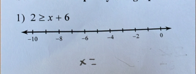 2≥ x+6