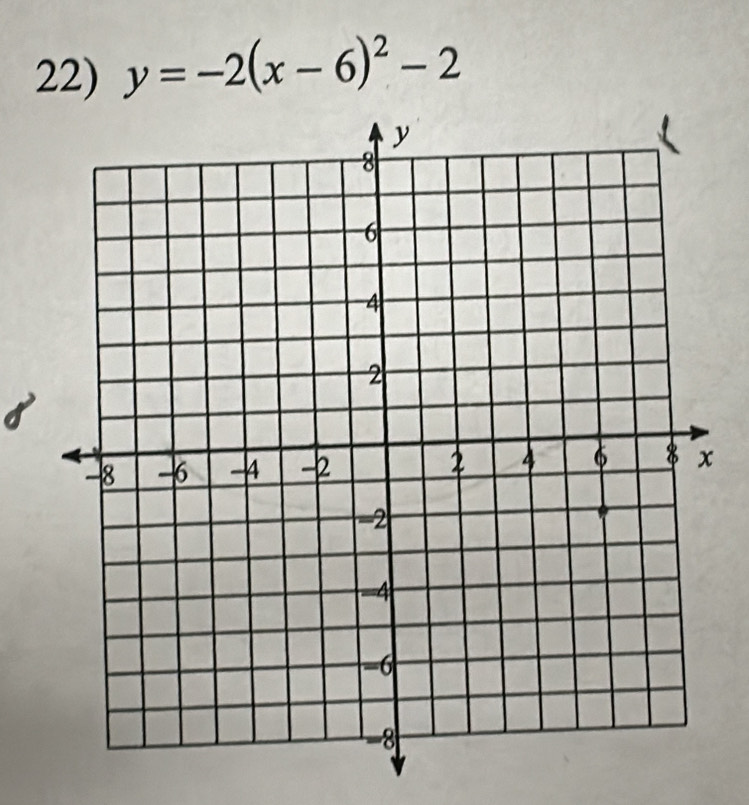 y=-2(x-6)^2-2