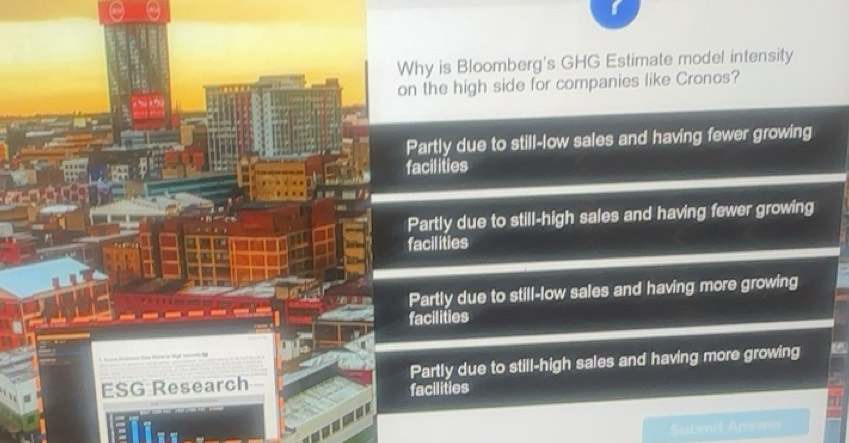 Solved: Why is Bloomberg's GHG Estimate model intensity on the high ...