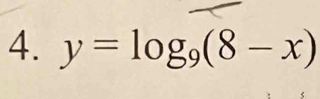 y=log _9(8-x)