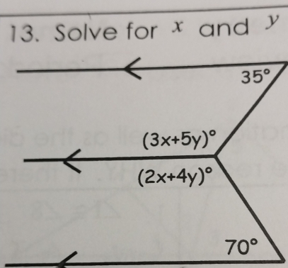 Solve for x and y