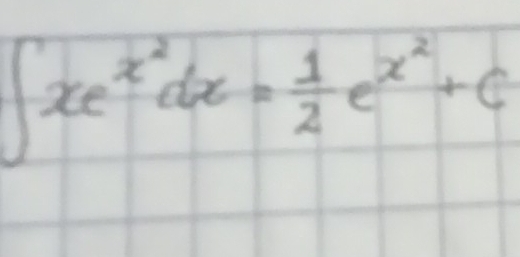 ∈t xe^(x^2)dx= 1/2 e^(x^2)+C