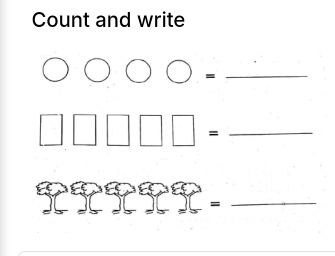 Count and write 
= 
_ 
_ □ = 
_=