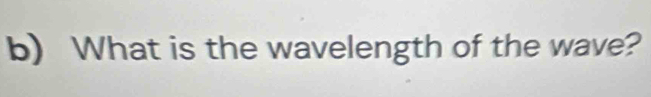 What is the wavelength of the wave?