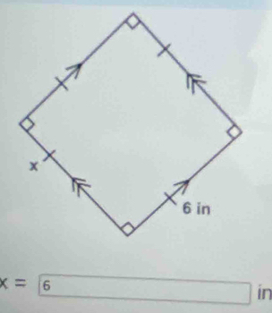 x= | 6 in