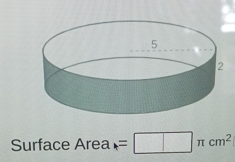 Surface Are ea=□ π cm^2