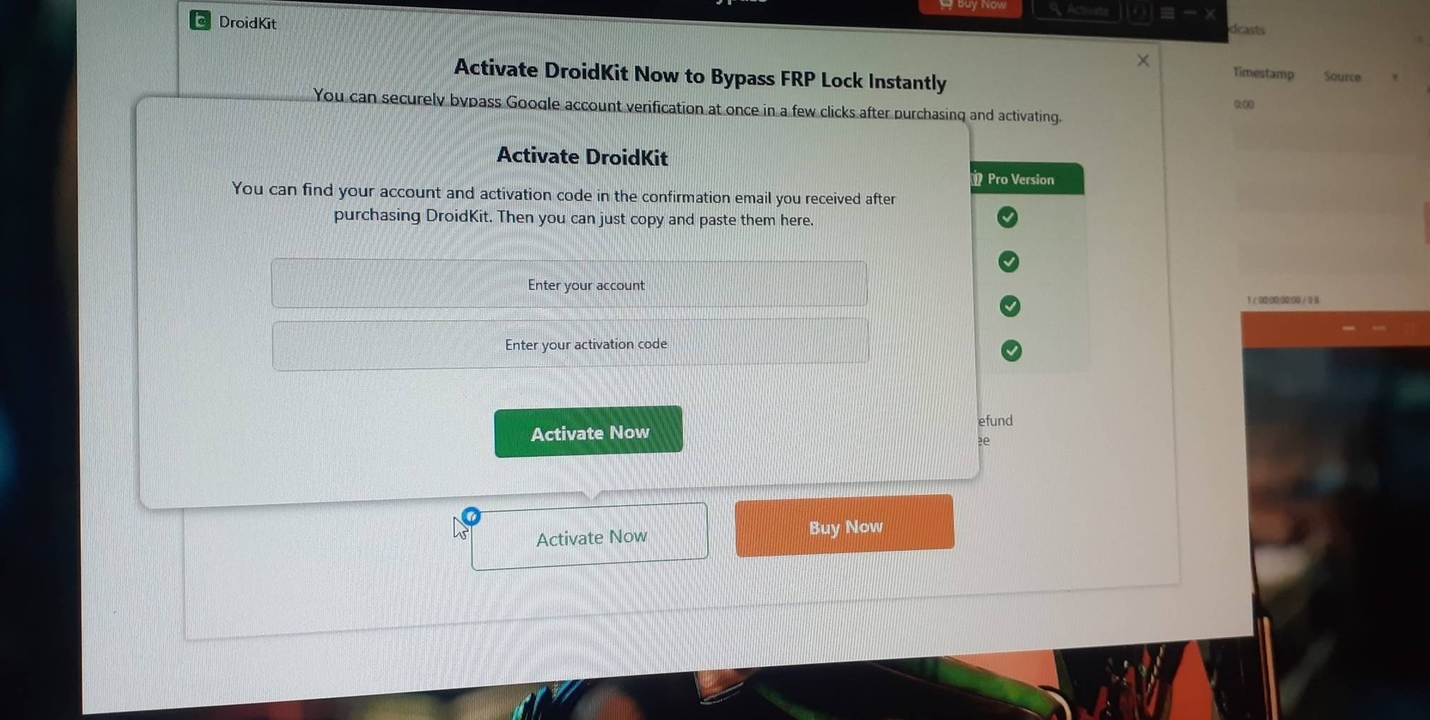 Solved: Activate DroidKit dcasts × Activate DroidKit Now to Bypass FRP ...
