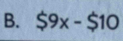 $9x-$10