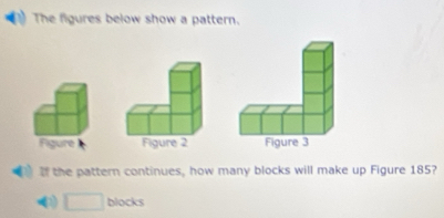 Solved: The figures below show a pattern. Figure the pattern continues ...