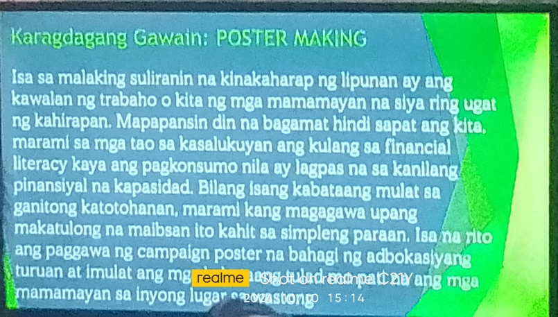 Solved: Karagdagang Gawain: POSTER MAKING Isa sa malaking suliranin na ...